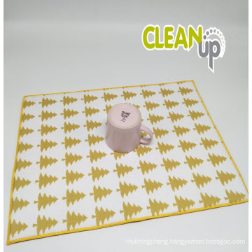 New Design Kitchen Use Microfiber Dish Drying Mat / Cup Mat